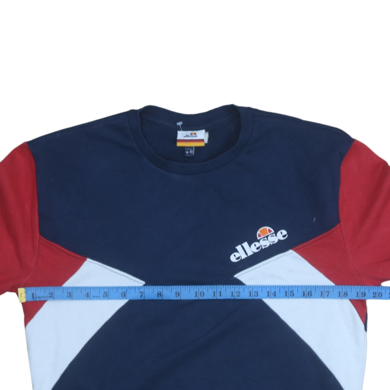 Ellesse Women’s Navy Red Colourblock Sweatshirt UK 10