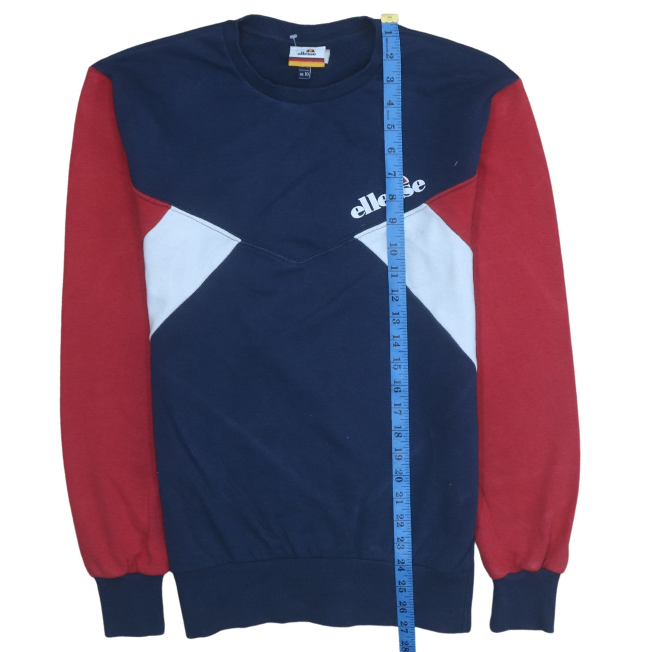 Ellesse Women’s Navy Red Colourblock Sweatshirt UK 10