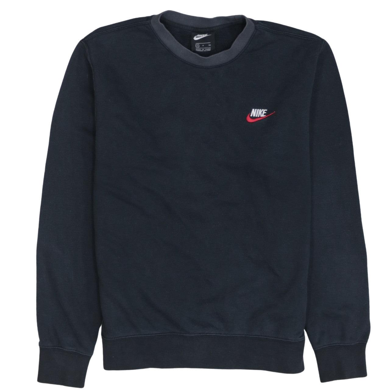 Nike Men's Black Small Crew Neck Pullover Sweatshirt