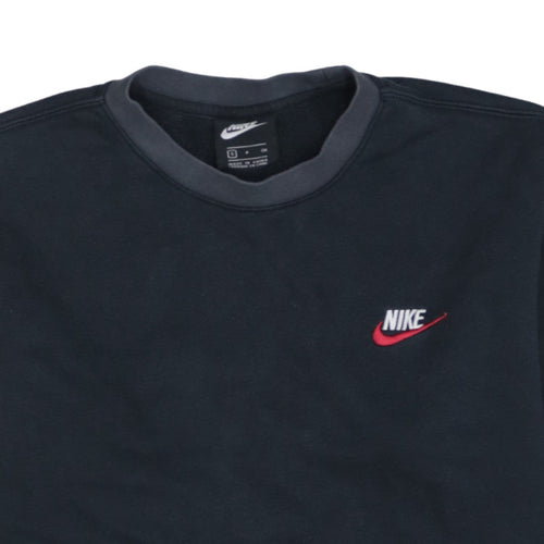 Nike Men's Black Small Crew Neck Pullover Sweatshirt