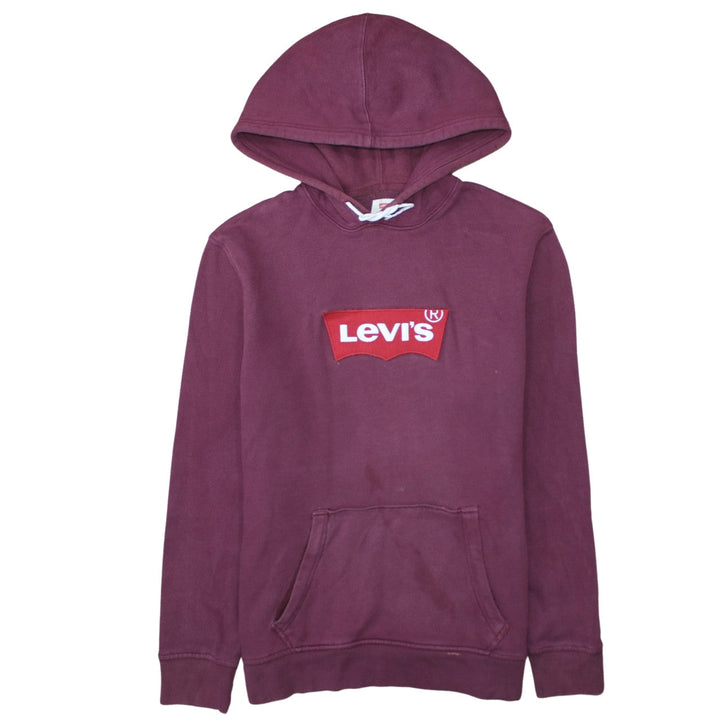 Levi's Men's Purple Pullover Hoodie L Logo Graphic Fleece Sweatshirt