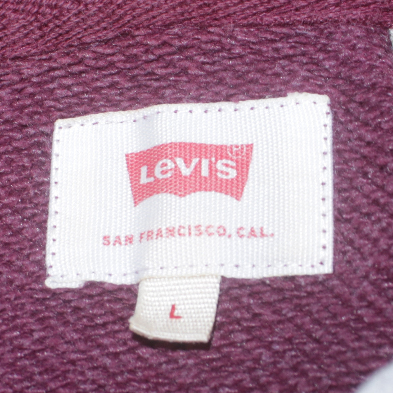 Levi's Men's Purple Pullover Hoodie L Logo Graphic Fleece Sweatshirt