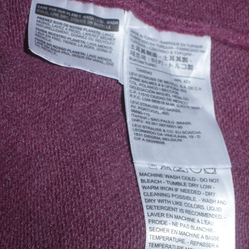 Levi's Men's Purple Pullover Hoodie L Logo Graphic Fleece Sweatshirt