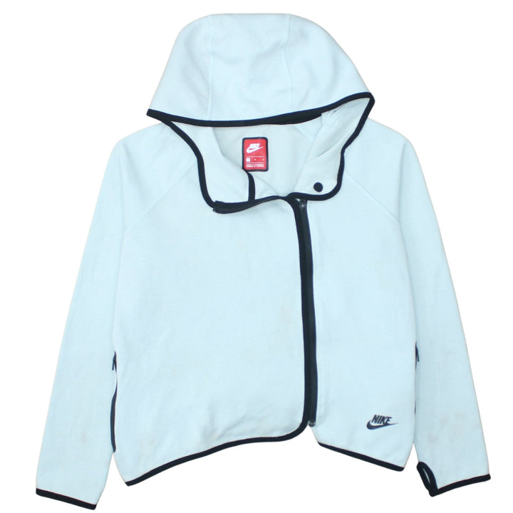 Nike Men’s White Full Zip Hoodie M Cotton Blend Sportswear