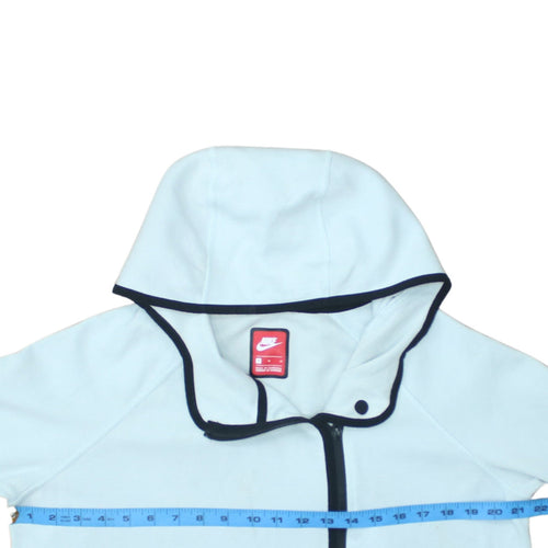 Nike Men’s White Full Zip Hoodie M Cotton Blend Sportswear