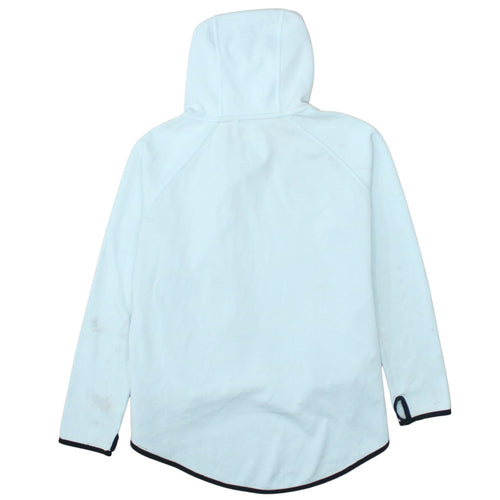 Nike Men’s White Full Zip Hoodie M Cotton Blend Sportswear