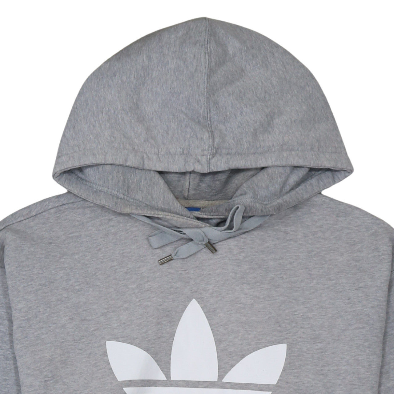 Adidas Women Grey Pullover Hoodie L Logo Sweatshirt Casual