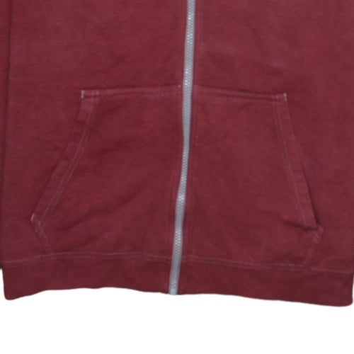 Nike Men's Red Full Zip Hoodie Size M Fleece Sweatshirt