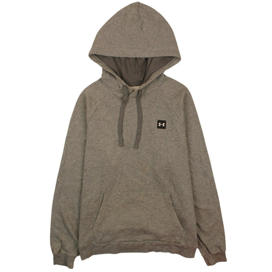 Under Armour Men’s Grey Pullover Hoodie L Loose Fit ColdGear Fleece
