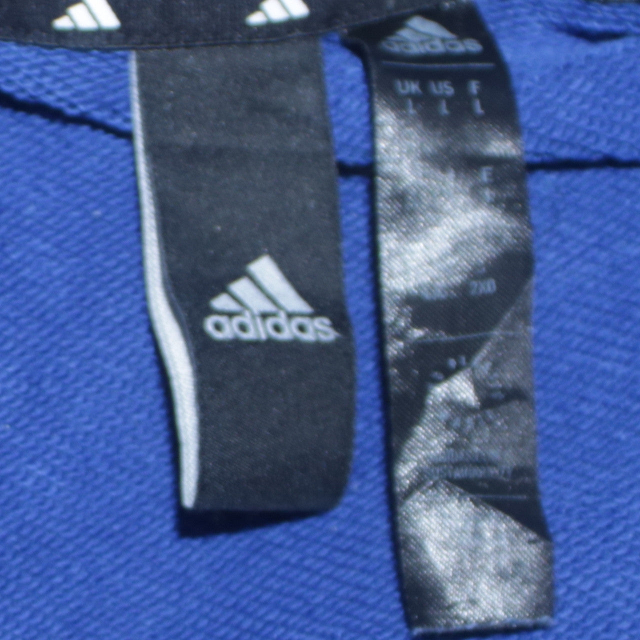 Adidas Men's Blue Pullover Hoodie L Logo Graphic Fleece