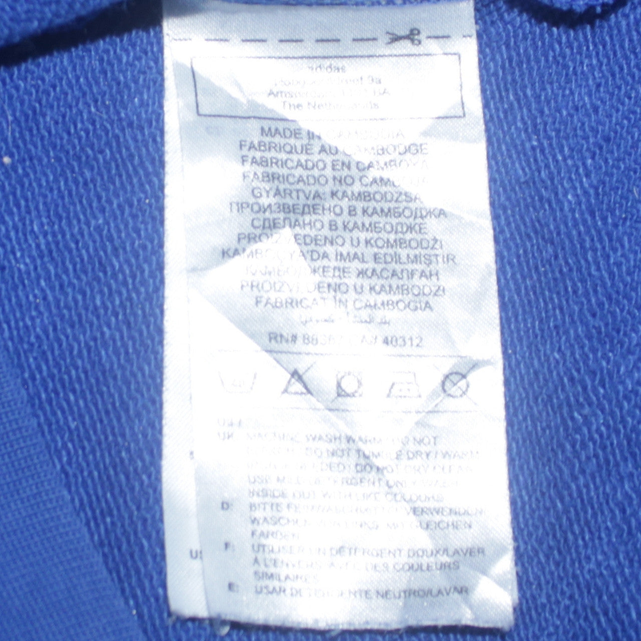 Adidas Men's Blue Pullover Hoodie L Logo Graphic Fleece