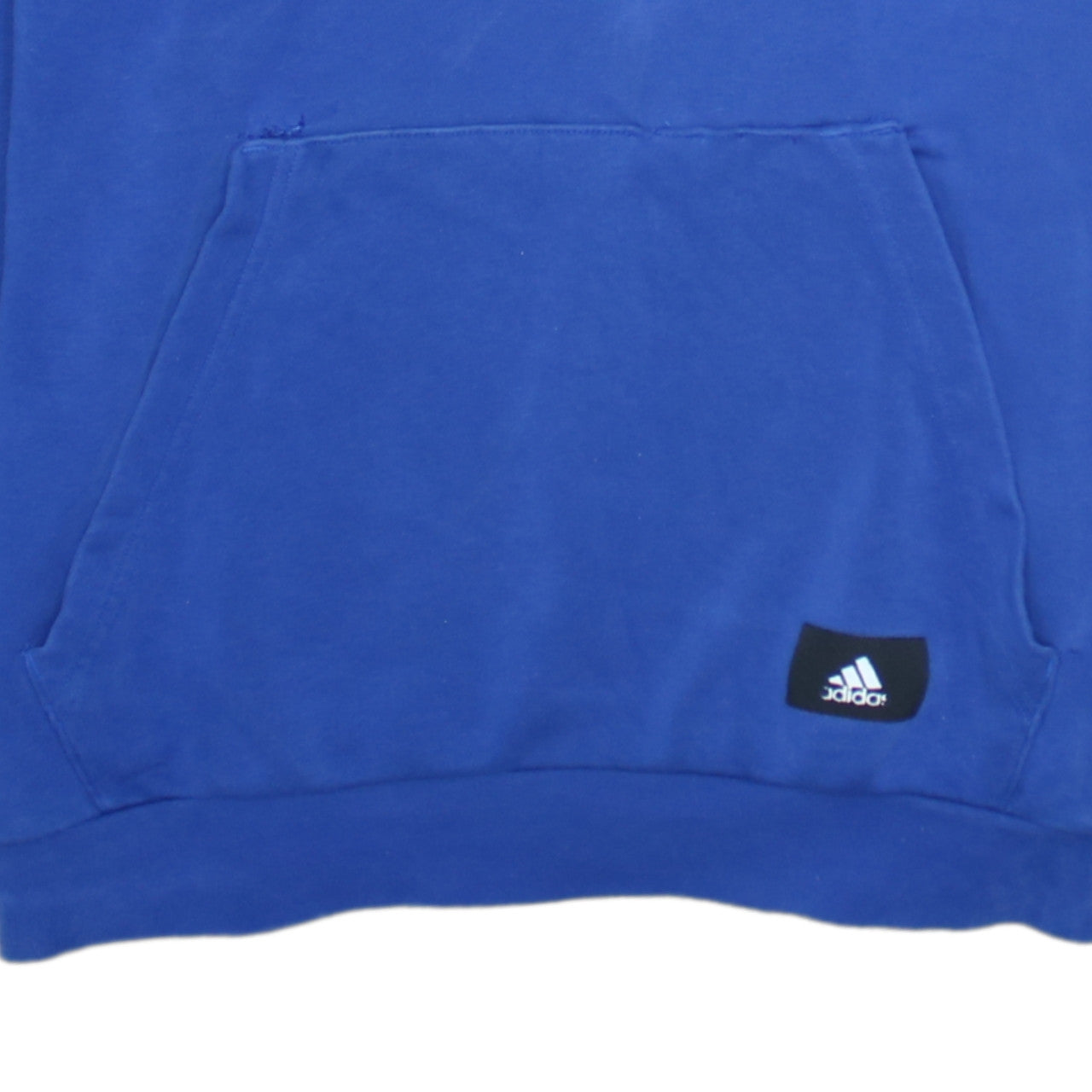 Adidas Men's Blue Pullover Hoodie L Logo Graphic Fleece