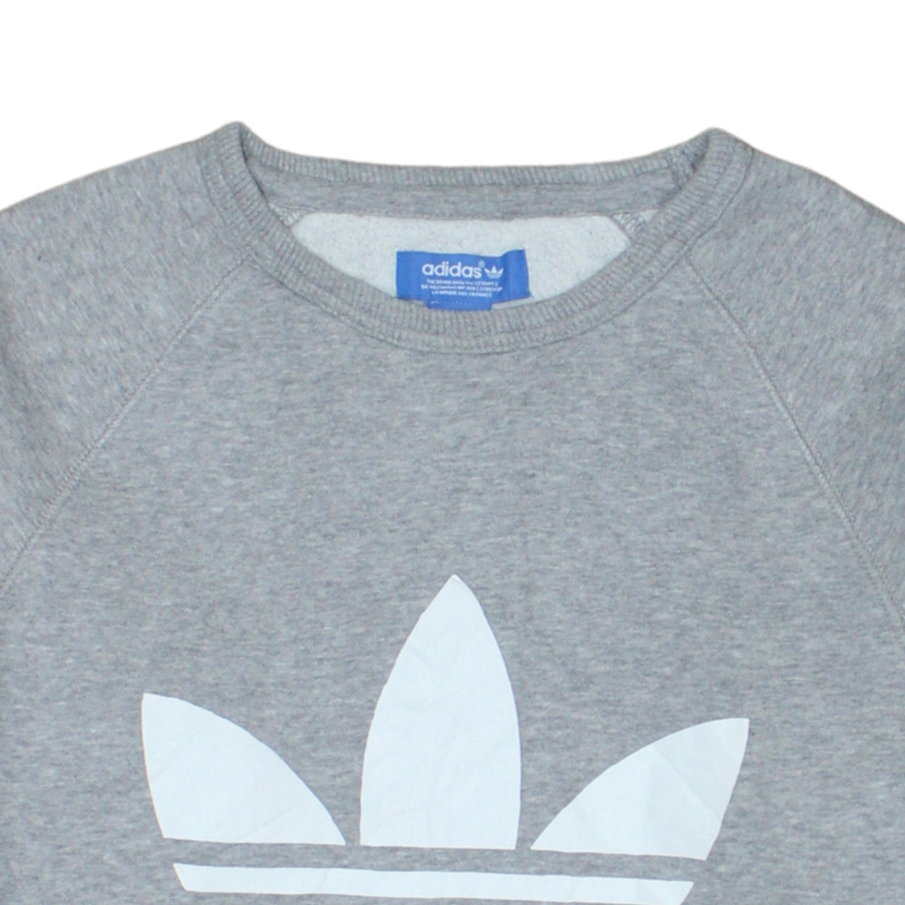 Adidas Mens Grey Small Pullover Crew Neck Sports Sweatshirt