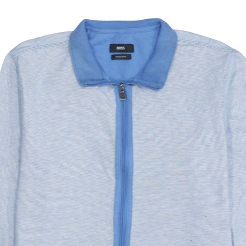 Hugo Boss Men’s Blue Regular Fit Full Zip Cotton Jacket L