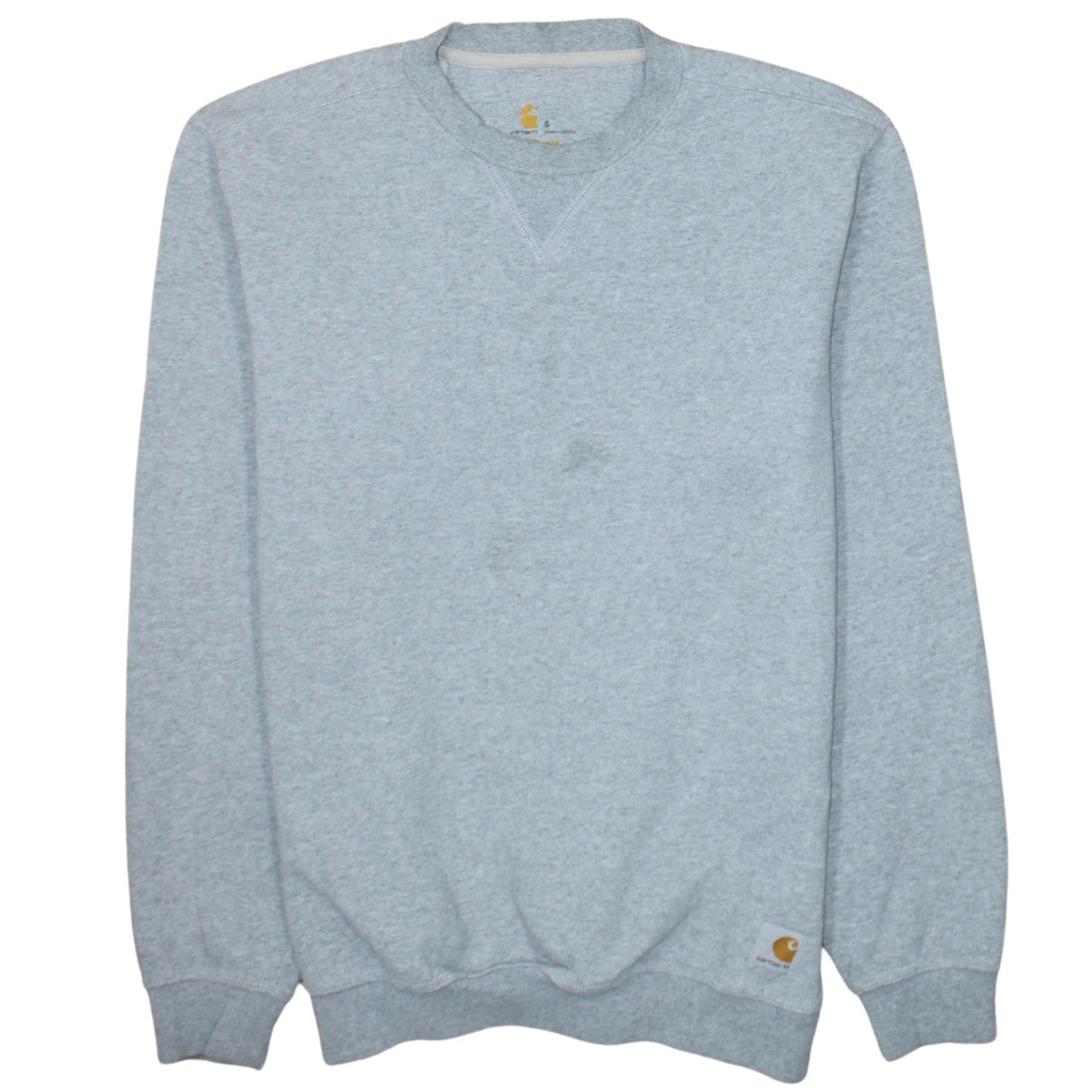Carhartt Men's Grey Crew Neck Pullover Sweatshirt Size S