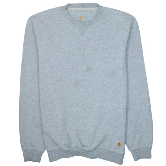 Carhartt Men's Grey Crew Neck Pullover Sweatshirt Size S
