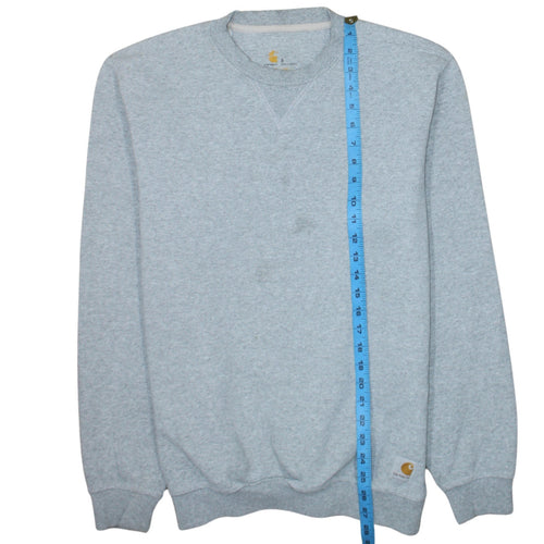 Carhartt Men's Grey Crew Neck Pullover Sweatshirt Size S