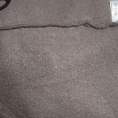 Adidas Men Brown Fleece 1/4 Zip Pullover Sweatshirt L Regular Fit
