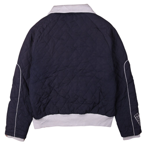 Puma Women's Blue Quilted Full Zip Activewear Jacket Size 12