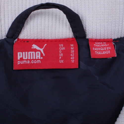 Puma Women's Blue Quilted Full Zip Activewear Jacket Size 12