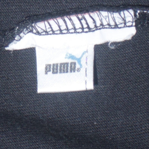 Puma Men's Black Sleeveless Crew Neck Cotton T-Shirt L