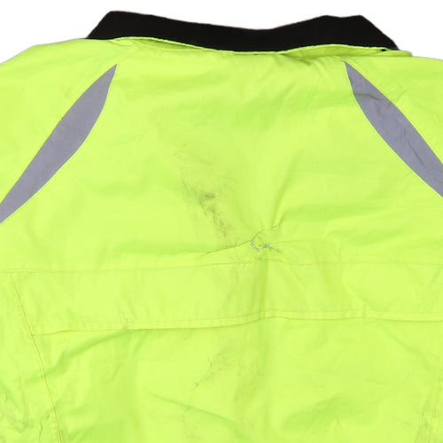 Crane Men's Yellow Reflective Windbreaker Jacket Medium