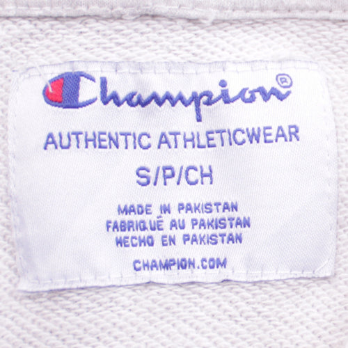 Champion Men’s Grey Pullover Hoodie Small Logo Sportswear