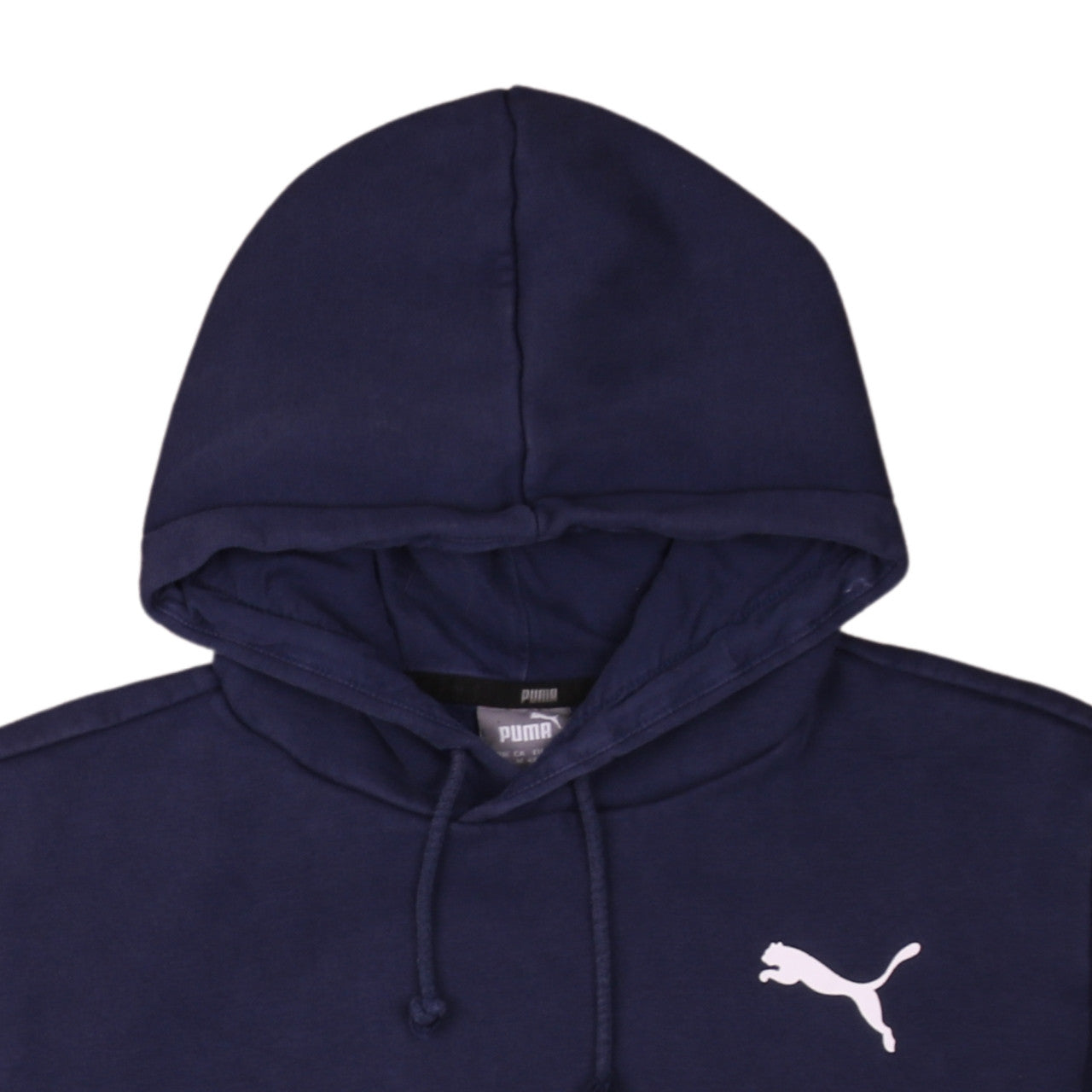 Puma Men's Blue Pullover Hoodie Medium Regular Fit Logo Sportswear