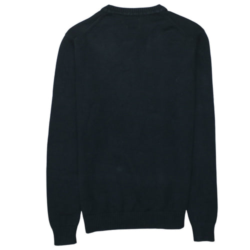 Levi's Men's Black Cotton Crew Neck Logo Pullover Jumper Size S