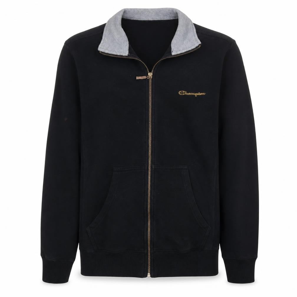 Champion Men's Black Full Zip Sweatshirt M Sports Style