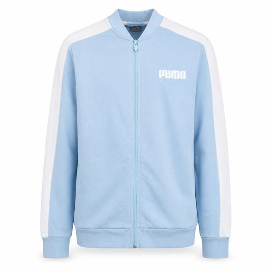 Front view of Puma Men's Blue Track Jacket Small Full Zip Sportswear