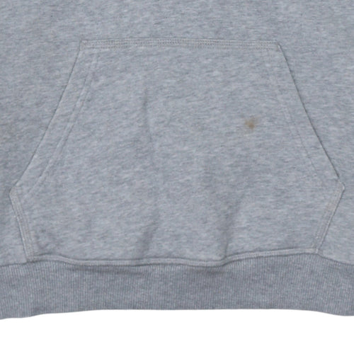 Adidas Womens Grey Beige 1/2 Zip Hoodie Size 12 Relaxed Fit