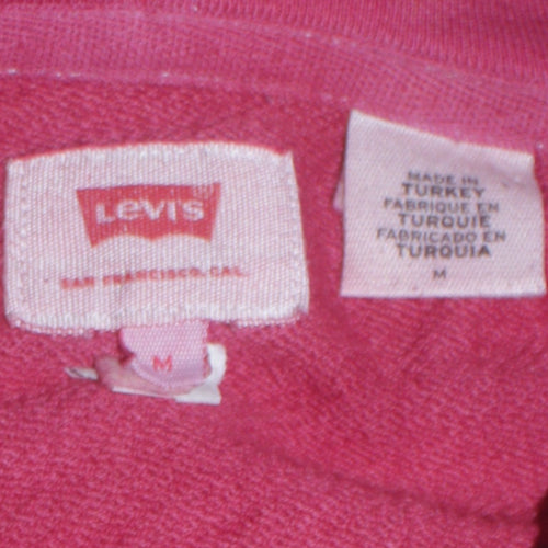 Levi's Womens Pink Hooded Pullover Sweatshirt Size M