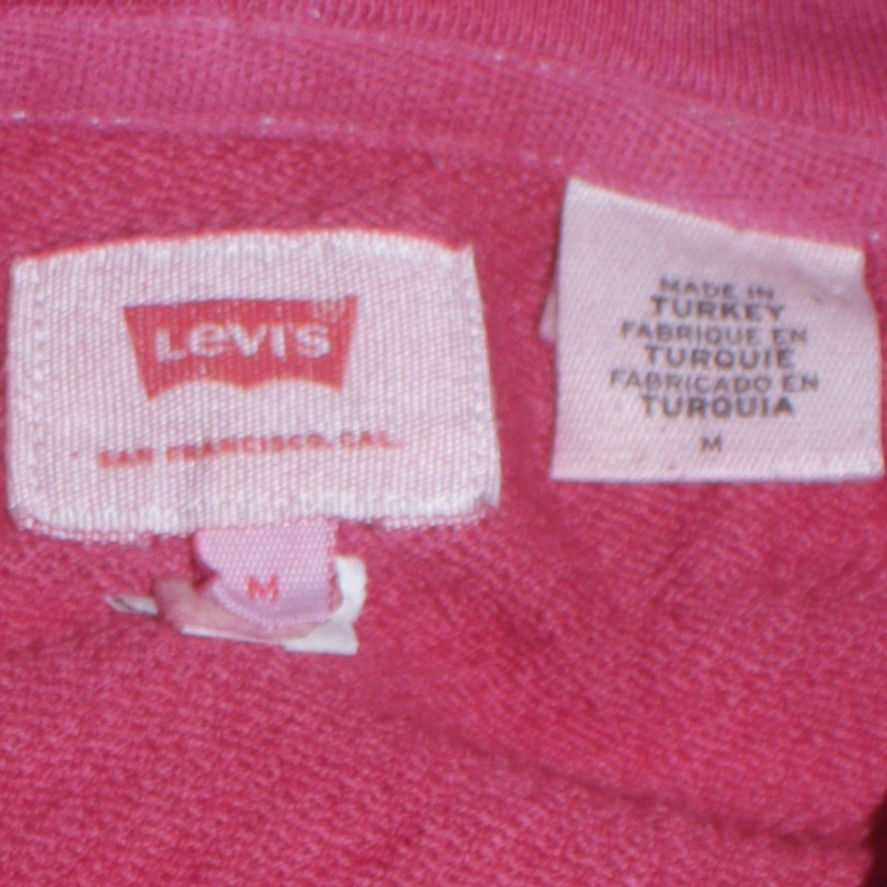 Levi's Womens Pink Hooded Pullover Sweatshirt Size M