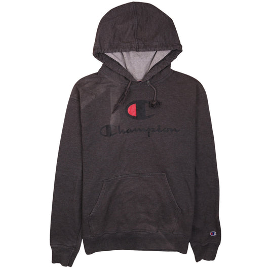 Champion Men's Brown Pullover Hoodie M Regular Fit Logo Graphic