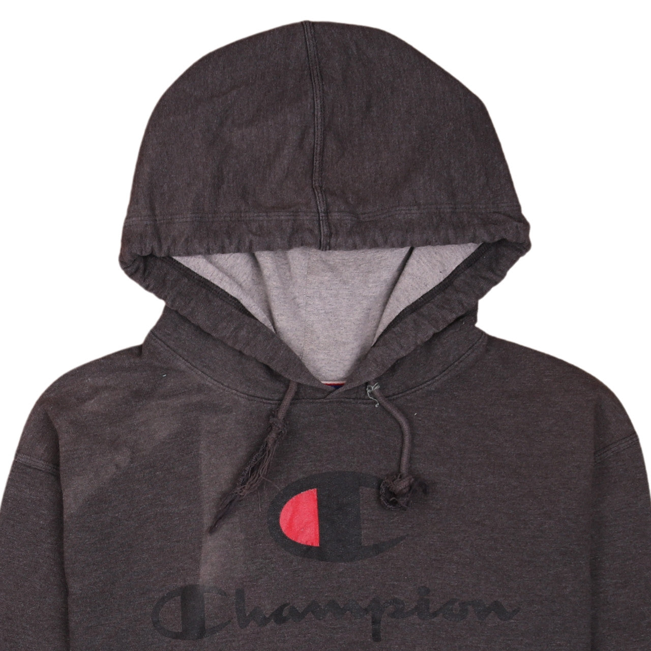 Champion Men's Brown Pullover Hoodie M Regular Fit Logo Graphic