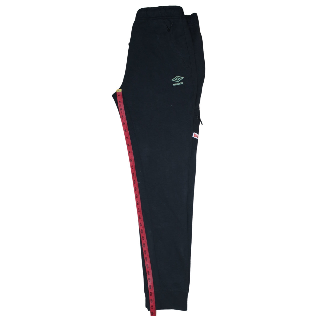 Umbro Men's Black Jogger Sweatpants L Sports Tapered Fit
