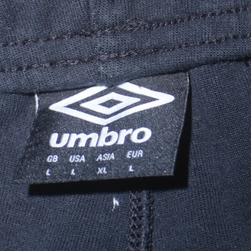 Umbro Men's Black Jogger Sweatpants L Sports Tapered Fit