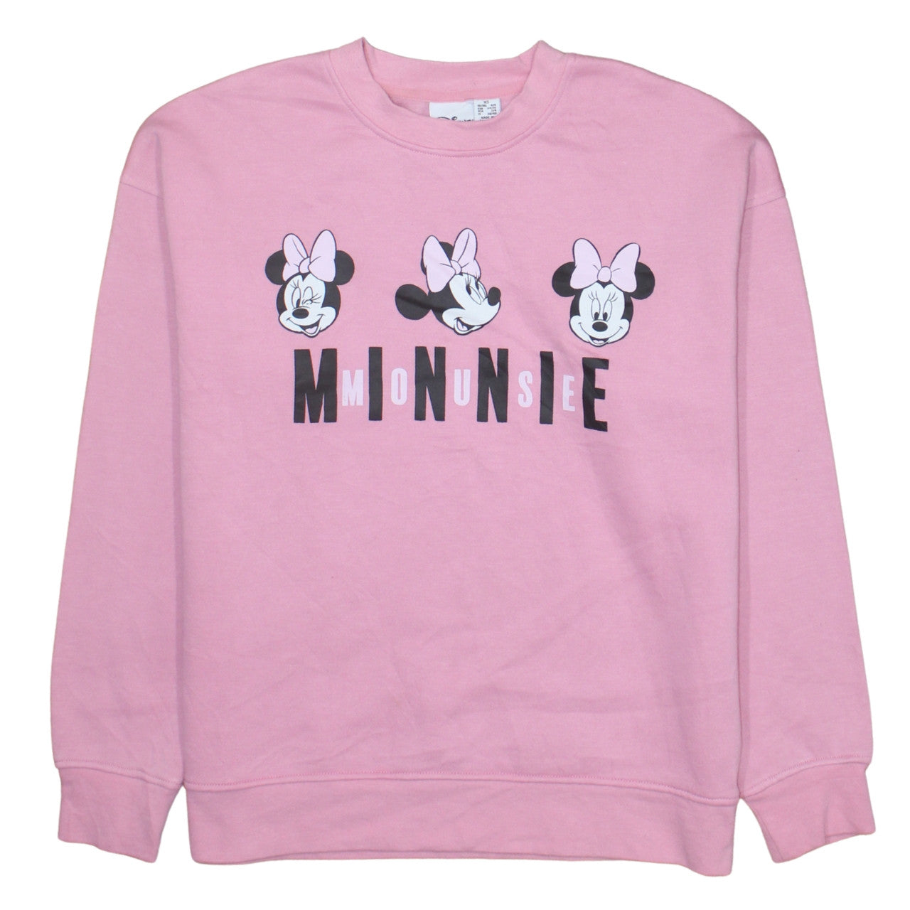 Disney Womens Pink Minnie Mouse Graphic Pullover Sweatshirt XS