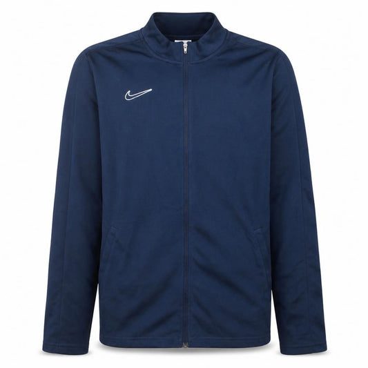 Front view of Nike boys’ blue dri-fit full zip sweatshirt jacket xl 158-170cm