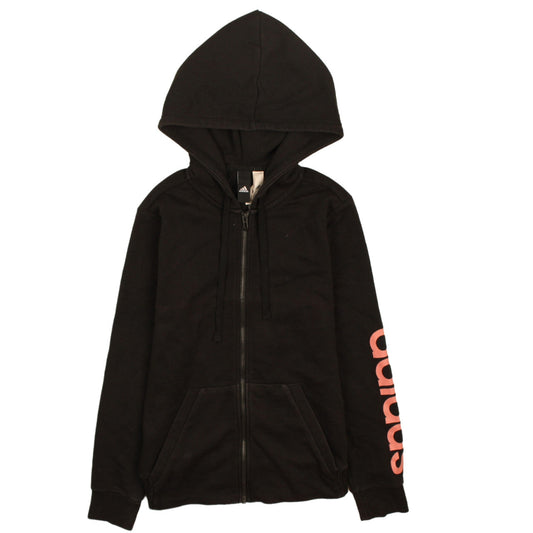 Adidas Men's Black Full Zip Hoodie Small Graphic Print Casual