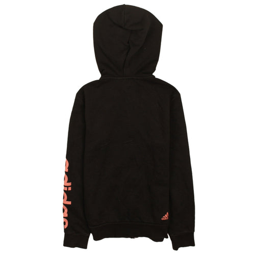Adidas Men's Black Full Zip Hoodie Small Graphic Print Casual
