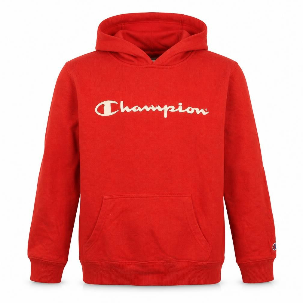 Champion Boys Red Pullover Hoodie 12 Years Fleece Logo Sweatshirt