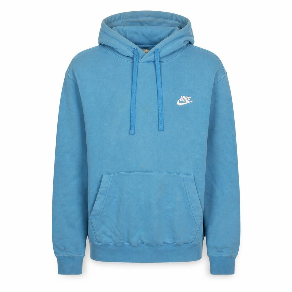 Front view of Nike Men's Blue Pullover Hoodie Small Sports Fleece