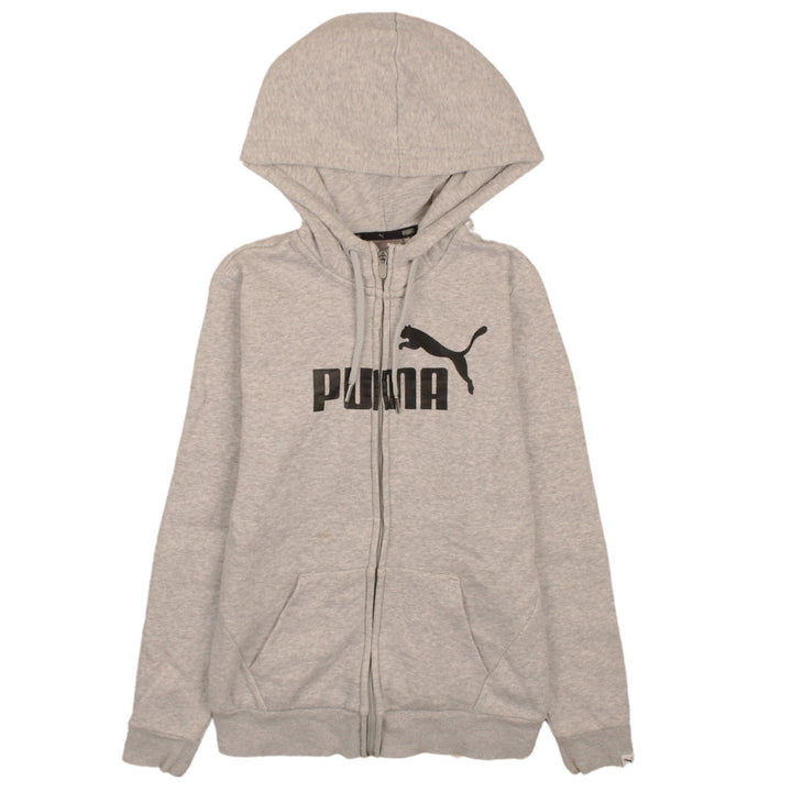 Puma Women's Grey Full Zip Hoodie XS Lightweight Sportswear