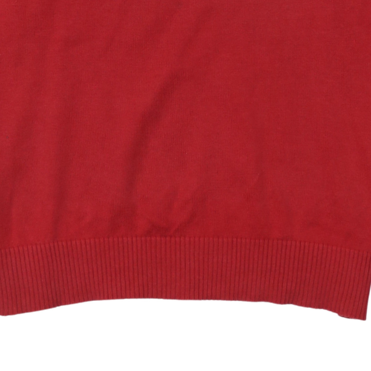 Tommy Hilfiger Men's Red V-Neck Cotton Jumper M Classic Knit