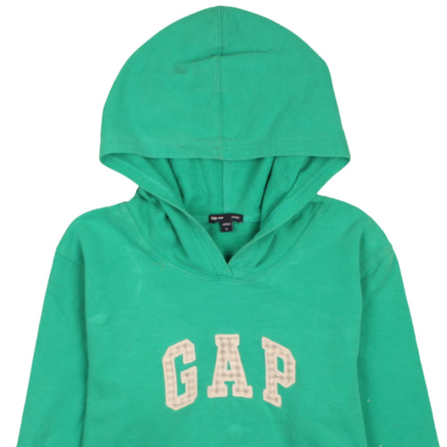 GAP Women Green Pullover Hoodie Sweatshirt Size L Stretch Cotton Blend