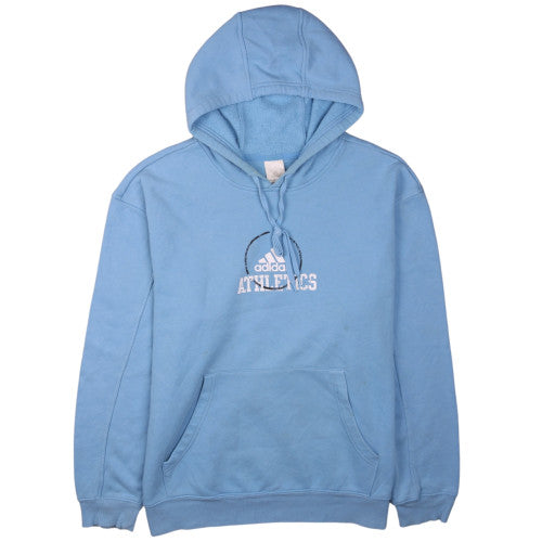 Adidas Men's Blue Pullover Hoodie L Logo Sports Fleece