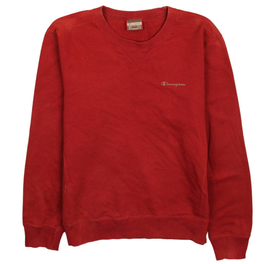 Champion Men's Red Crew Neck Pullover Sweatshirt Medium