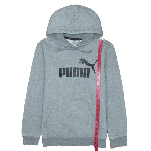 Puma Men's Grey Pullover Hoodie XS Sports Fleece Jumper